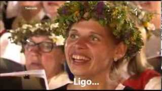 Latvian Song Festival  quotLīgoquot Sway ENGLISH translation  subtitles [upl. by Retsevel]