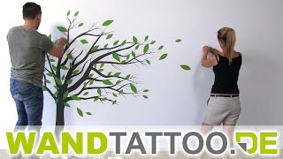 Wandtattoo Baum im Wind  Anleitung zum Anbringen [upl. by Hembree]