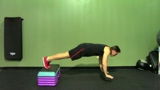 Elevated Ballistic Push Up  HASfit Push Up Exercise Demonstration  Elevated Jumping Pushup [upl. by Niahs434]