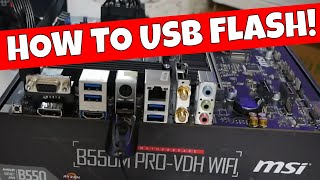 MSI B550M Pro VDH Wifi USB BIOS Button Flash Guide [upl. by Adnohsed]