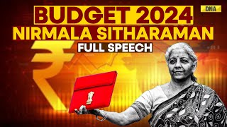 Union Budget 2024 Finance Minister Nirmala Sitharamans Full Speech  Modi 30 [upl. by Ariahs]