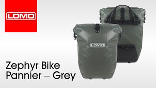 Lomo Zephyr Bike Pannier – Grey [upl. by Idelia167]