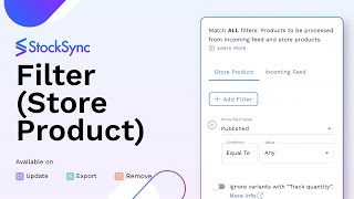 How to Add Store Product Filter in Stock Sync  Filter Step Guide  Inventory Management [upl. by Agata116]