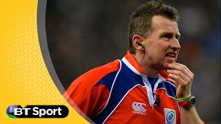 Nigel Owens mocks lineout throw  BT Sport [upl. by Enyluqcaj]