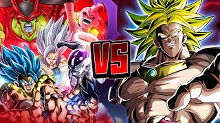 EZA LR TEQ LSSJ BROLY VS DIFFICULT BOSSES OF THE 9TH YEAR WWDC META DBZ Dokkan Battle [upl. by Ahsinad498]