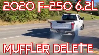 2020 Ford F250 62L EXHAUST w MUFFLER DELETE [upl. by Neztnaj]