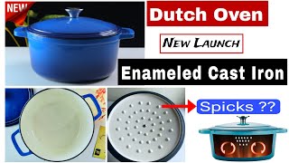 Enameled Cast Iron Cookware Review In Hindi  Enameled Cast Iron Dutch Oven  Dutch Oven [upl. by Ap]