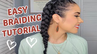 HOW TO FRENCH BRAID NATURAL CURLY HAIR [upl. by Stoffel]