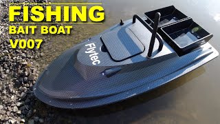 Do you Fish This RC Boat will take your line far out and drop bait FLYTEC V007 RC Bait Boat [upl. by Airetnohs407]