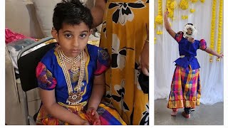 short hair girl bun hairstyle step by step video start to end for bharathanatyam dance [upl. by Eednahs]