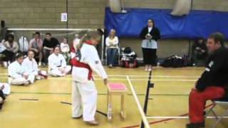 London Black Belt Academy  Sawtry Competition 2009  Chelsea Crafer Breaking Wood [upl. by Gorlin]