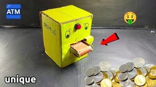 🤑ऐसा ATM नहीं देखा होगा 😱  how to make ATM with cardboard  school project  mind of Dipu [upl. by Nnaul786]