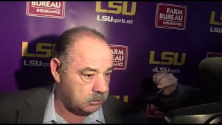 LSU DC John Chavis declines to answer questions about Texas AampM offer gets testy  Video [upl. by Andris]