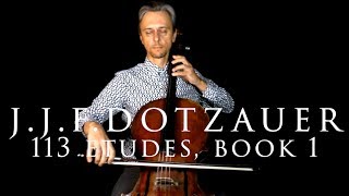 Dotzauer Cello Etude no1 Book 1  Cello Exercises for Beginners [upl. by Oikim617]