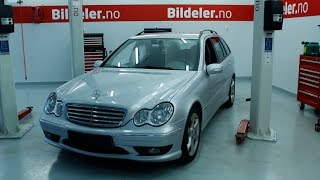 Mercedes Cklasse Hvordan bytte motorolje og oljefilter  2000 til 2007 mod T203 amp W203 [upl. by Ahsatsan824]