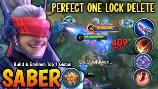 WTF DAMAGE 😱 Saber New Buffed is OVERPOWERED  Build Top 1 Global Saber [upl. by Aldus]