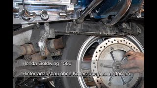 GL 1500 Honda Goldwing Hinterradausbau remove the rear wheel [upl. by Kalli]