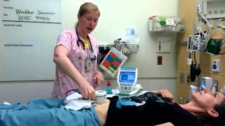 How to use a bladder scanner Verathon BladderScan BVI 9400 [upl. by Lunetta]