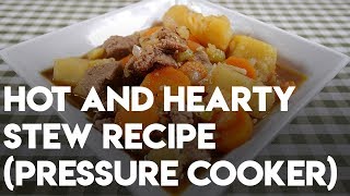 Easy Hearty Beef Stew Recipe Pressure Cooker [upl. by Nekciv]