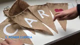 DIY Cómo hacer banderines para eventos ♥ Laura DIY [upl. by Lemahs]