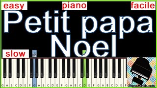 Petit papa Noel  Tutoriel de PIANO FACILE  niveau Findébutant EASY PIANO [upl. by Egidius]