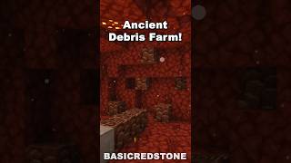 Minecraft Ancient Debris Farm 121 shorts [upl. by Ahsiruam]