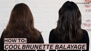 HOW TO Cool Brunette Balayage  Kenra Color [upl. by Doran]