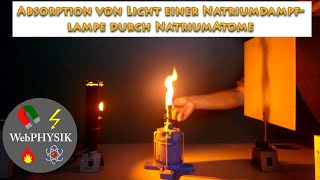 Diskrete Energieniveaus in Atomen  Absorption von Licht einer Natriumdampflampe [upl. by Ahsoj]