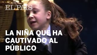 Aya Ben Hamduch la niña que ha cautivado al público en el Sorteo de Navidad  España [upl. by Weixel]