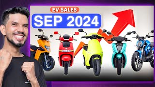 Top 10 Electric Scooters amp Bikes in September 2024  Ev sales report ⚡ [upl. by Yaras]