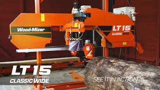 LT15CLASSIC WIDE SAWMILL  See it in Action  WoodMizer Europe [upl. by Finnie]