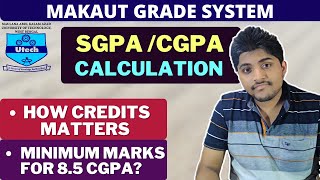 MAKAUT GRADE SYSTEM  MAKAUT CGPA Calculation  SGPA  MARKS  PERCENTAGE  CREDITS  GRADE SYSTEM [upl. by Nosa]