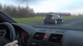 260 HP Volvo C30 T5 vs VW Golf 5 R32 [upl. by Eellek]