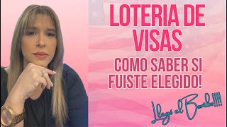 Como saber si fuiste seleccionado en el sorteo de la Loteria de Visas 2024 [upl. by Anileva]