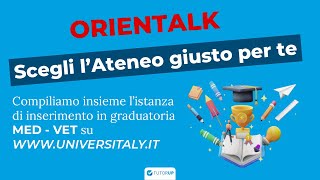 Orientalk Inserimento scelte sedi per Graduatoria Medicina e Veterinaria [upl. by Neztnaj]