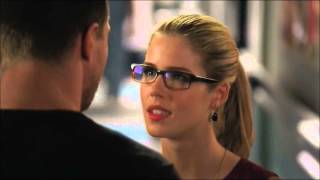 Arrow 3x01  Oliver and Felicity First Kiss [upl. by Eilsew]