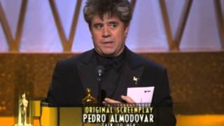 Pedro Almodóvar Wins Original Screenplay 2003 Oscars [upl. by Tennos]