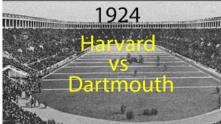 1924 Dartmouth  Harvard Early College Football Highlights [upl. by Adliw332]