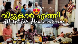 വീട്ടുകാര്‍ എത്തി🥰… All set for Housewarming 💃  Swapnas Wonderland [upl. by Leivad542]