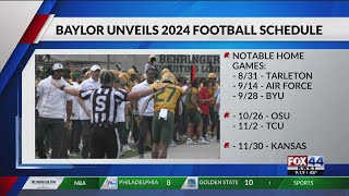 Baylor football releases 2024 schedule [upl. by Valonia]