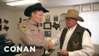 Conan Becomes A Texas Deputy Part 1  CONAN on TBS [upl. by Eyak]