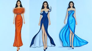 Fashion illustration compilation speed drawing [upl. by Laurence]