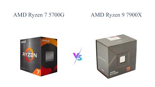 AMD Ryzen 7 5700G vs Ryzen 9 7900X Best Desktop Processors Comparison ⚡🔥 [upl. by Hanikehs]