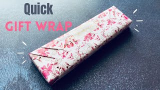 Easy amp Quick Gift Wrapping  DIY Gift Packing Idea  Fancy Gift Wrap giftwrap [upl. by Aurilia]