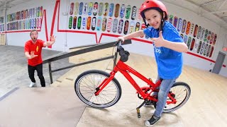 Father amp Son NEW BICYCLE TIME  At The Skatepark [upl. by Kali]