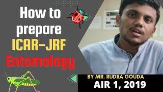 Meet 1st ranker of ICARJRF2019 Entomology Mr Rudra Gouda [upl. by Adaliah603]