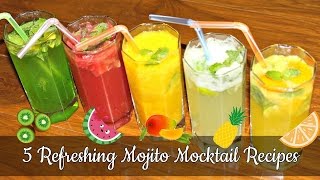 How To Make Mojito Mocktail  5 Refreshing Summer Mocktail Recipes  Simple amp Easy Summer Coolers [upl. by Eelram581]