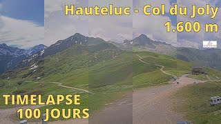 Les Contamines  Montjoie  Hauteluce ⏩ Timelapse 100 jours [upl. by Tony]