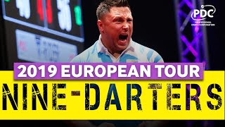 Every NineDarter on the 2019 European Tour [upl. by Simone101]