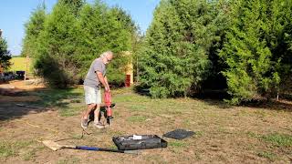 Easy way to dig hard dirt by using a jackhammer [upl. by Keppel]